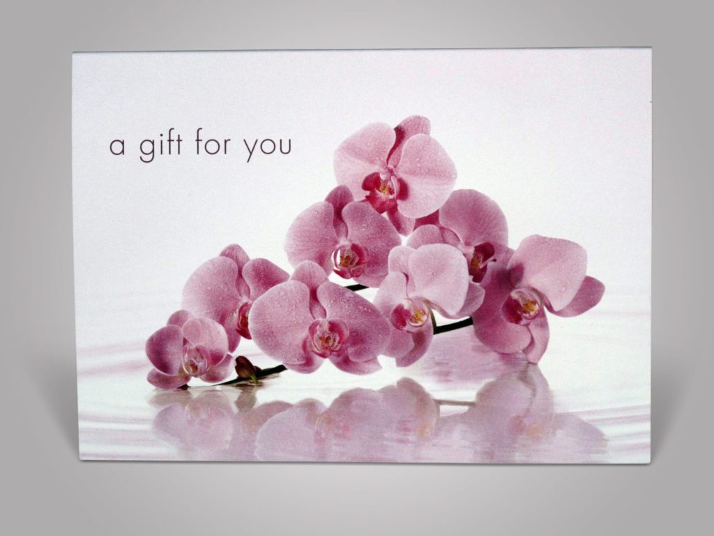 Calvin Klein Orchid Mothers Day Event Foldover Card Printing