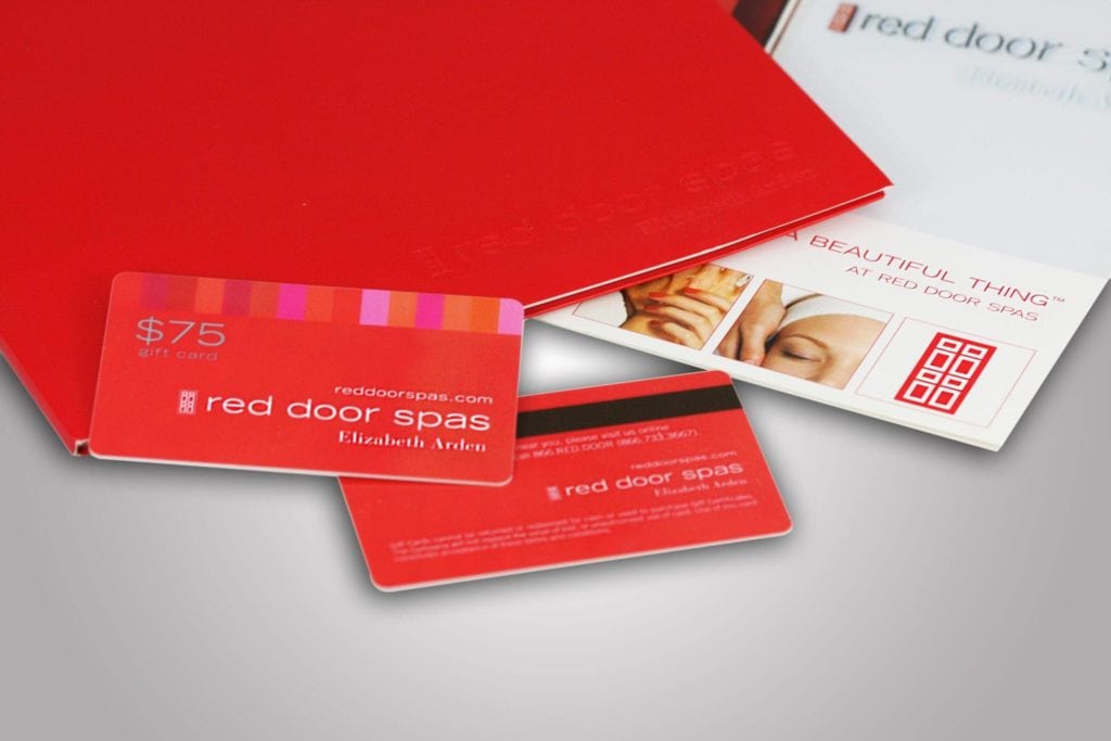 Elizabeth Arden Red Door Spas Gift Card Printing